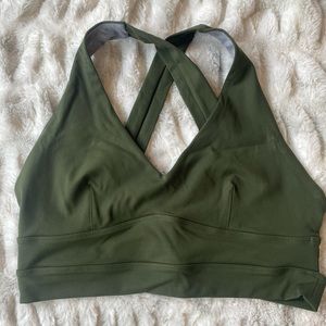 Born Primitive Double Cross Sports Bra Large Green
